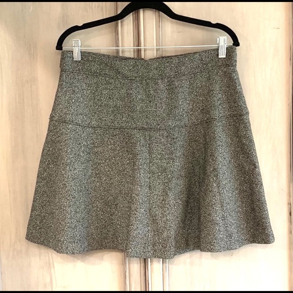 Banana Republic Black White Tweed A-Line Short Skirt Sz 10 - Picture 6 of 6